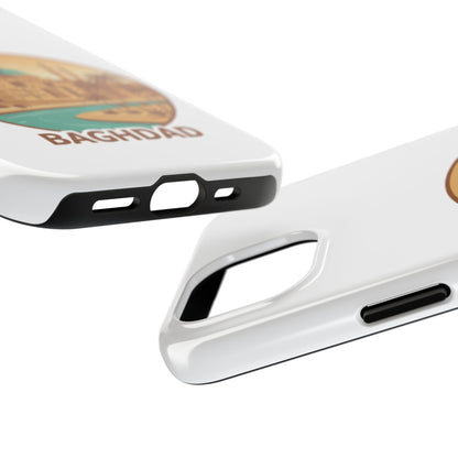 Baghdad Illustrated Tough Phone Case — Vintage Middle East Cityscape Protective Cover