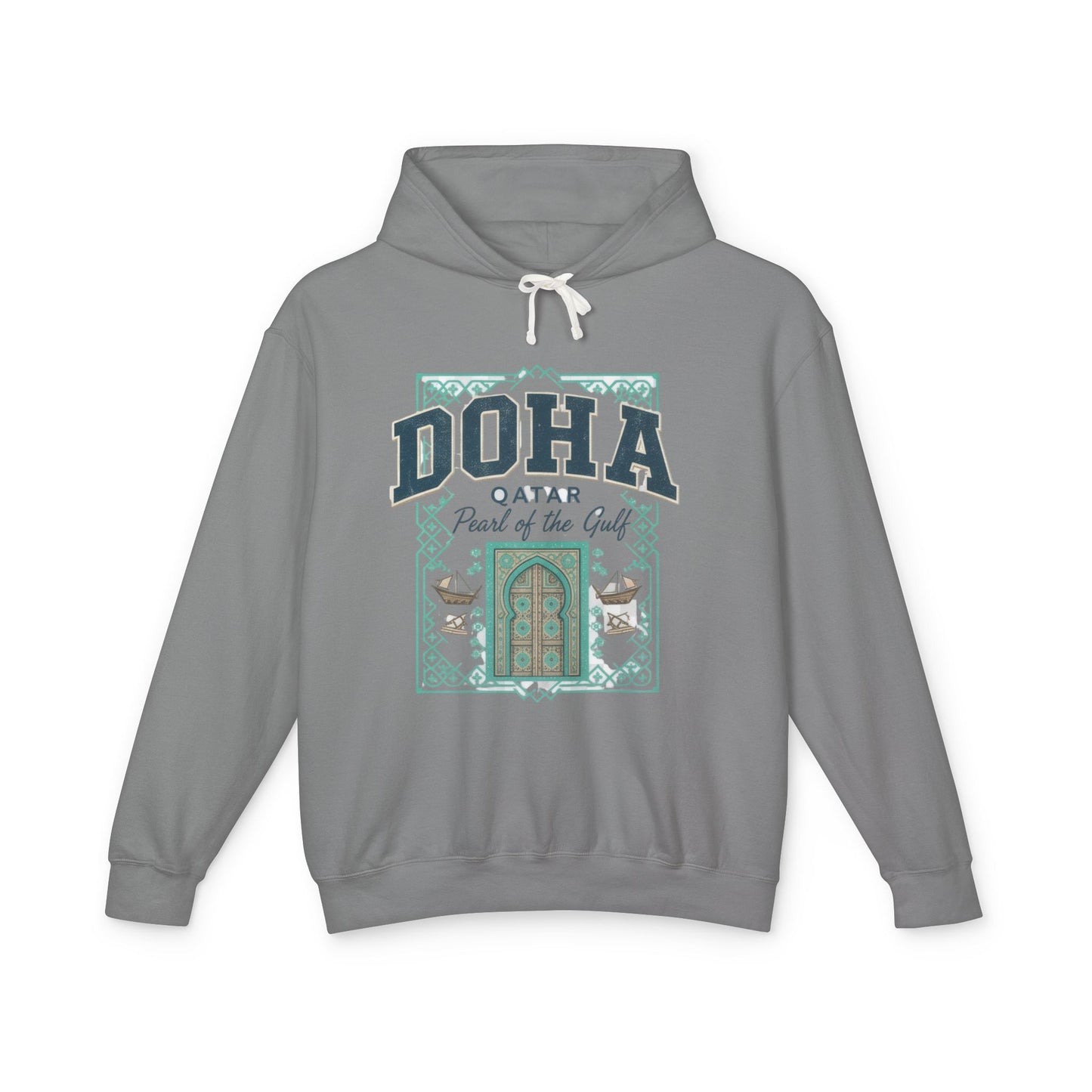 Doha Souvenir Hoodie — Qatar Pearl of the Gulf Travel Sweatshirt