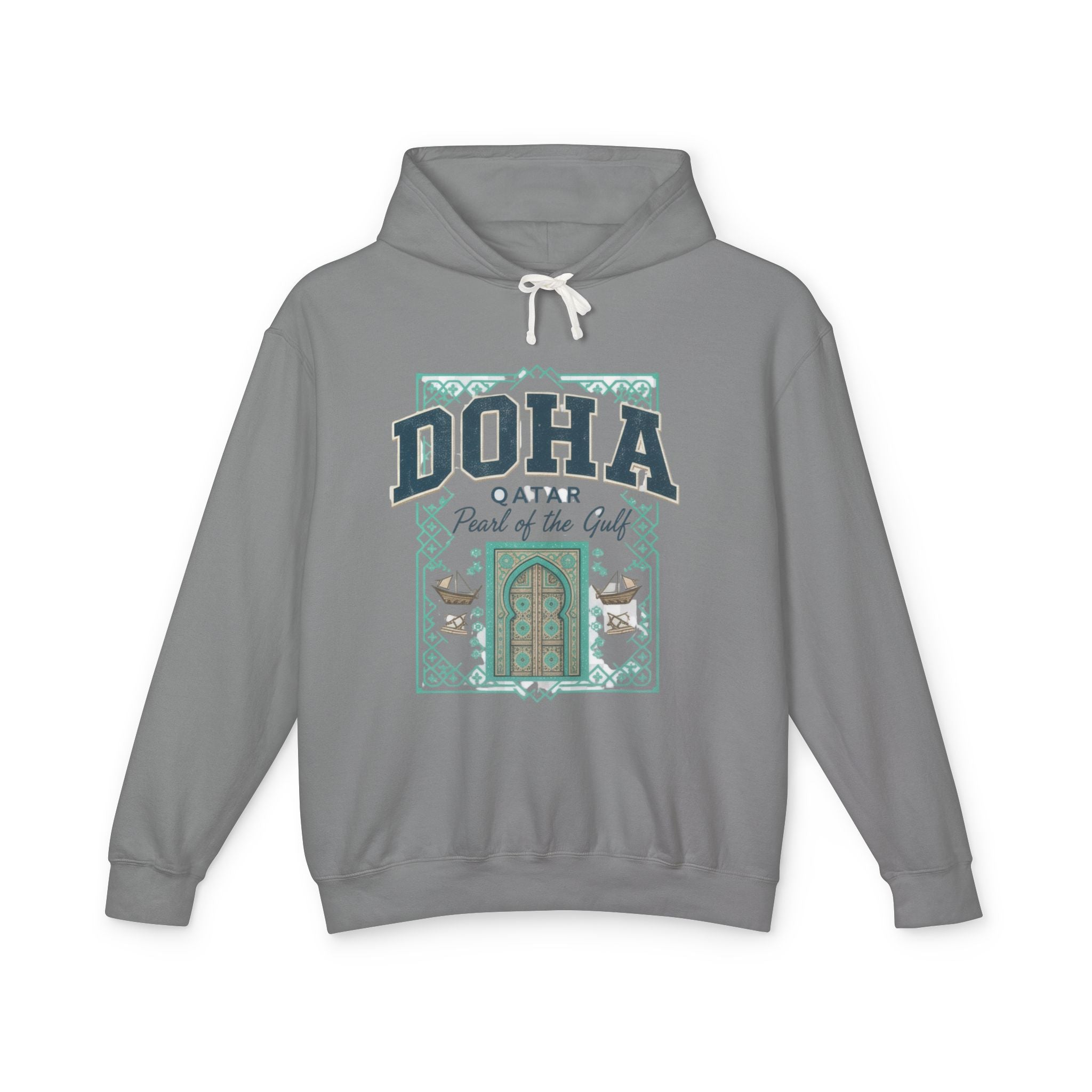 Doha Souvenir Hoodie — Qatar Pearl of the Gulf Travel Sweatshirt