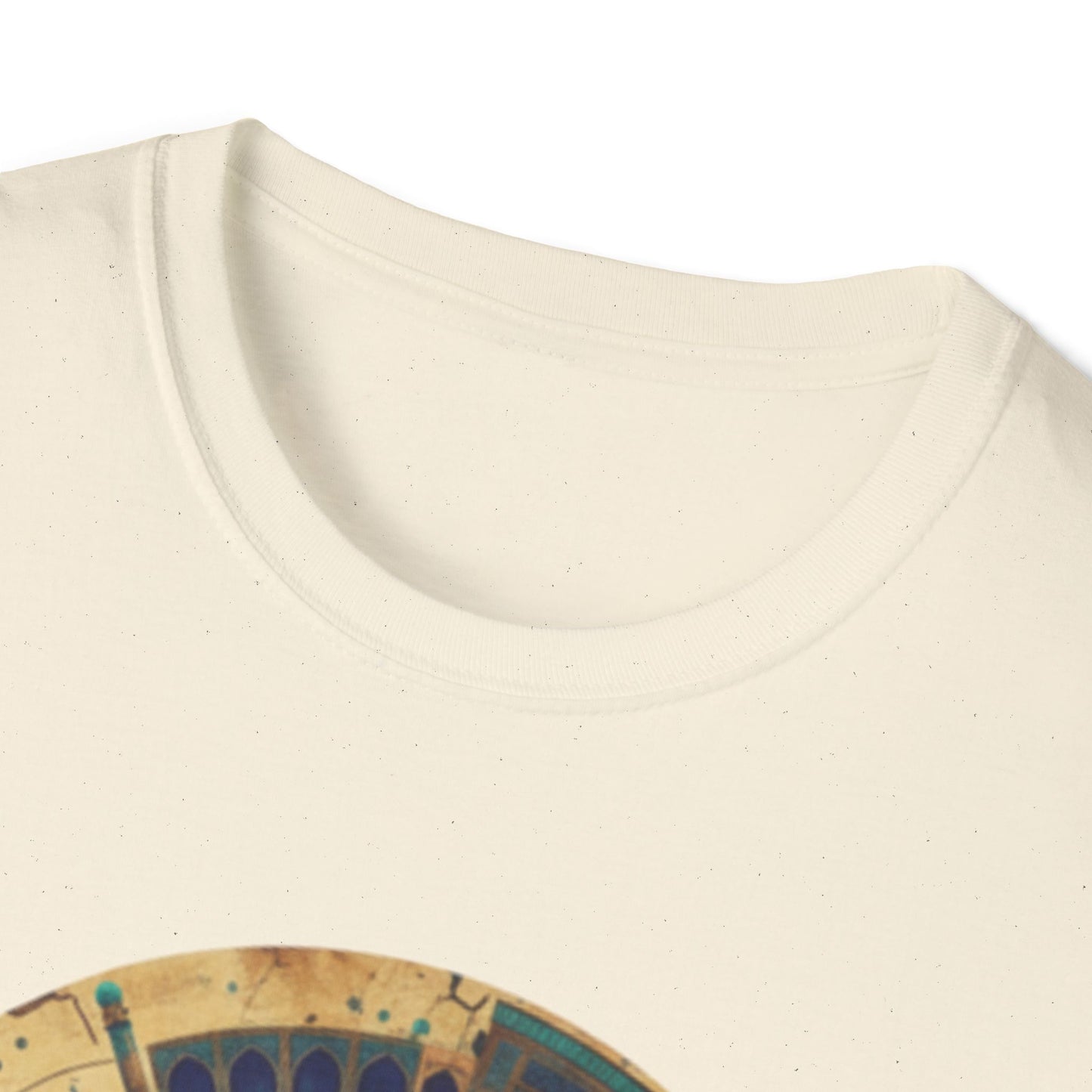 Sacred Geometry Mandala T-Shirt — Teal & Gold Spiritual Art Tee