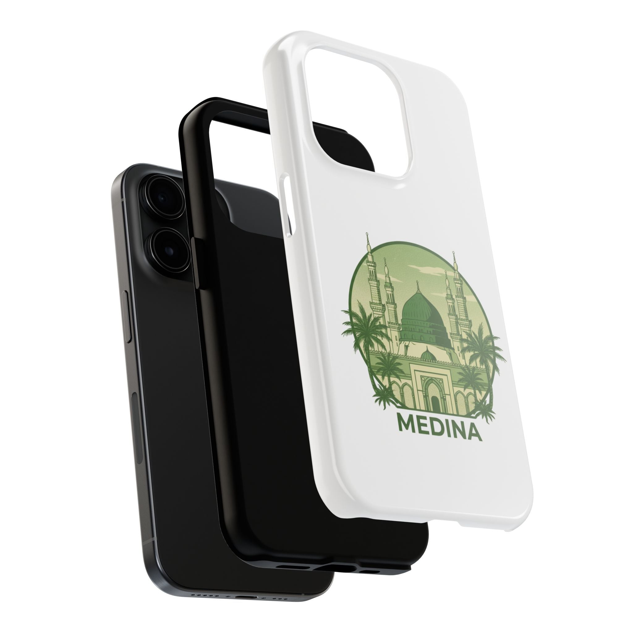 Medina Mosque Tough Phone Case – Islamic Landmark Green Phone Cover