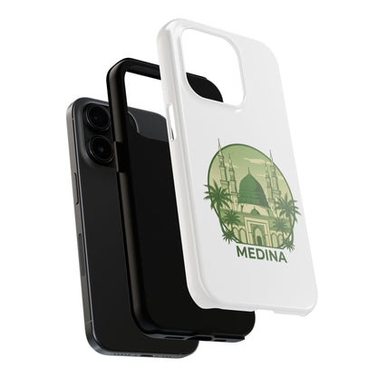 Medina Mosque Tough Phone Case – Islamic Landmark Green Phone Cover