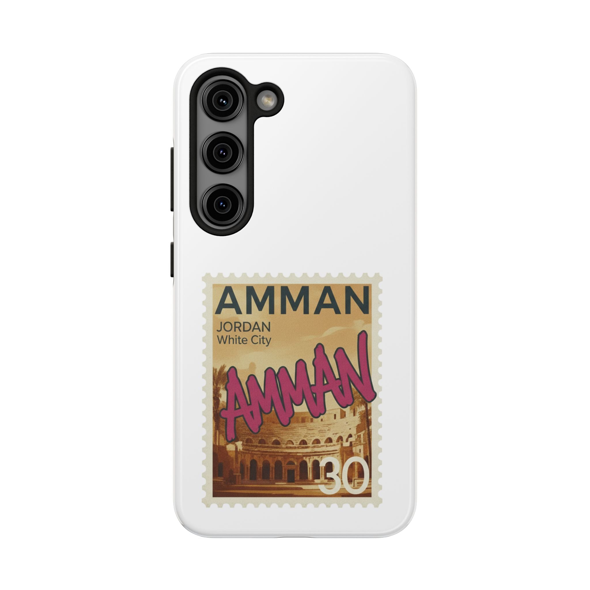 Amman Stamp Tough Phone Case — Jordan Travel Vintage Postage Design