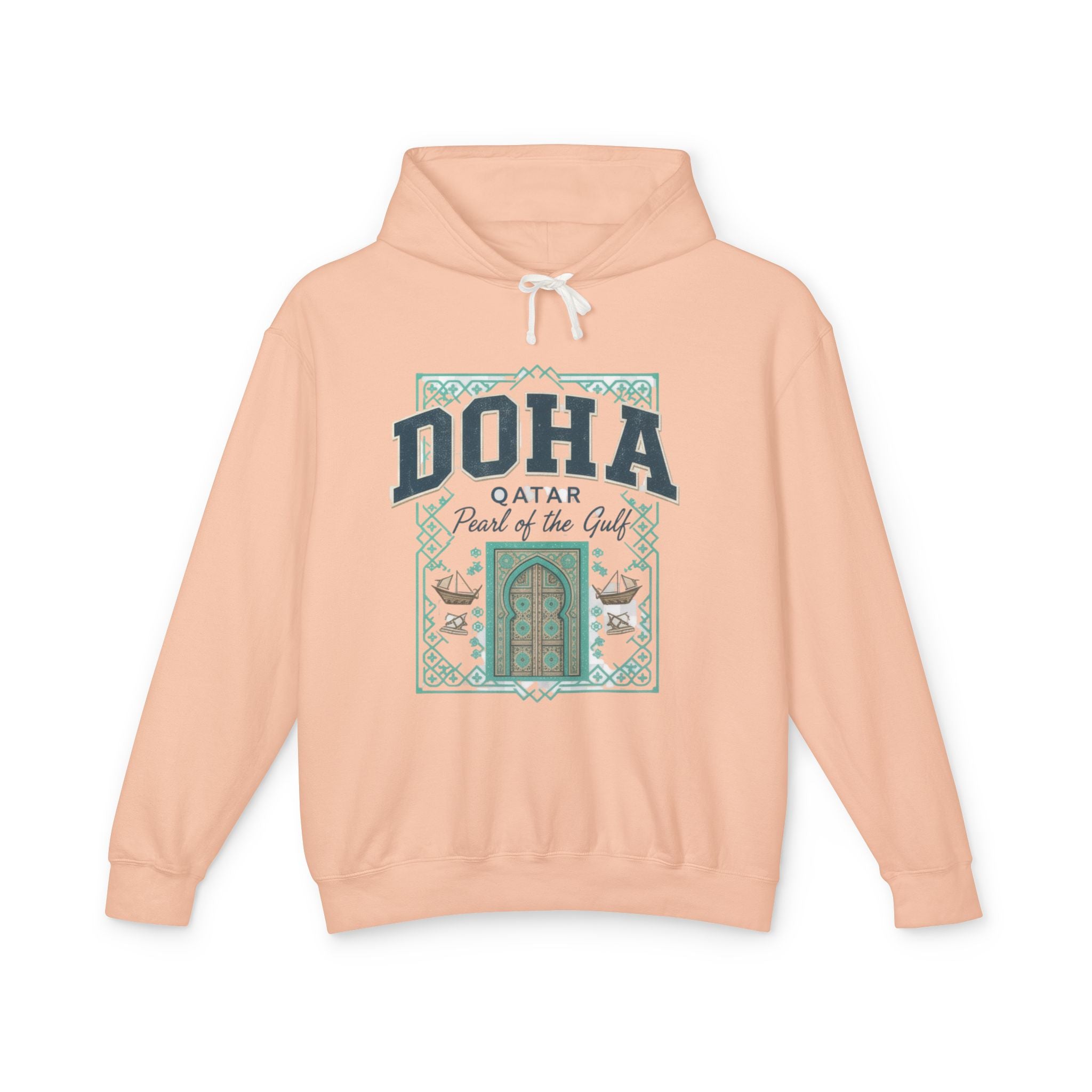 Doha Souvenir Hoodie — Qatar Pearl of the Gulf Travel Sweatshirt