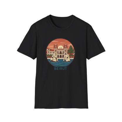 Beirut Vintage Landmark T-Shirt — Retro Cityscape Tee