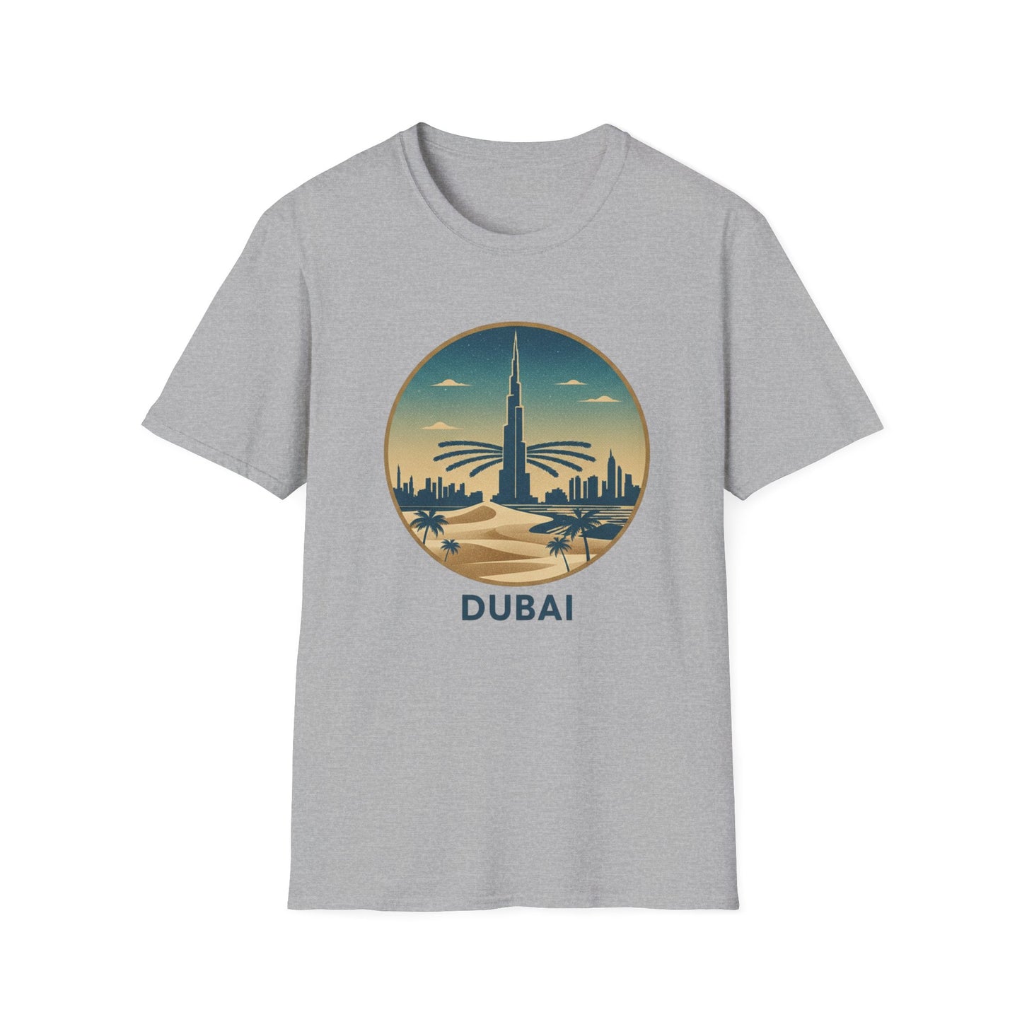 Dubai Skyline T-Shirt – Vintage Burj Khalifa Travel Tee