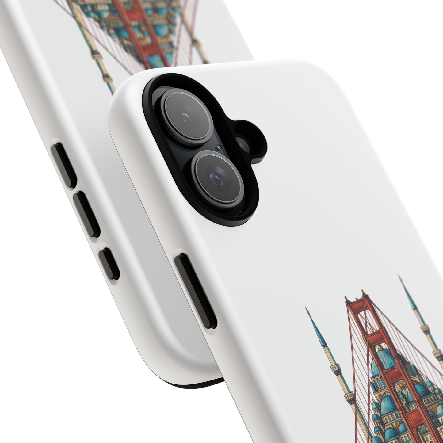City Bridge Phone Case — Istanbul × San Francisco Illustrated Travel Design