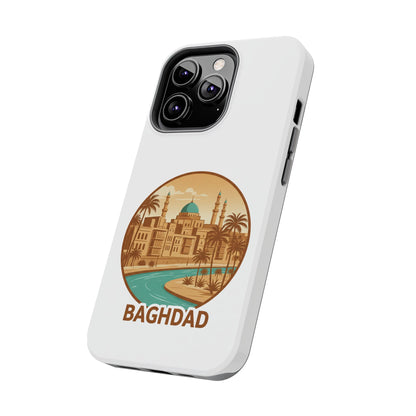 Baghdad Illustrated Tough Phone Case — Vintage Middle East Cityscape Protective Cover