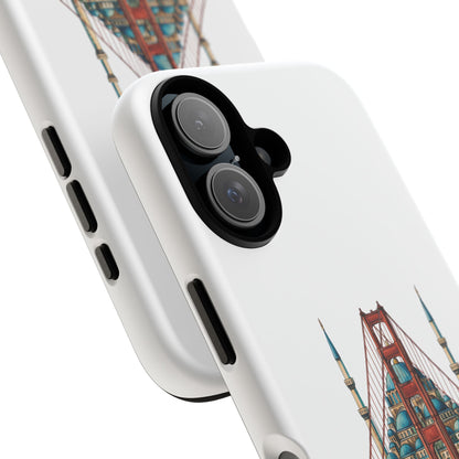 City Bridge Phone Case — Istanbul × San Francisco Illustrated Travel Design