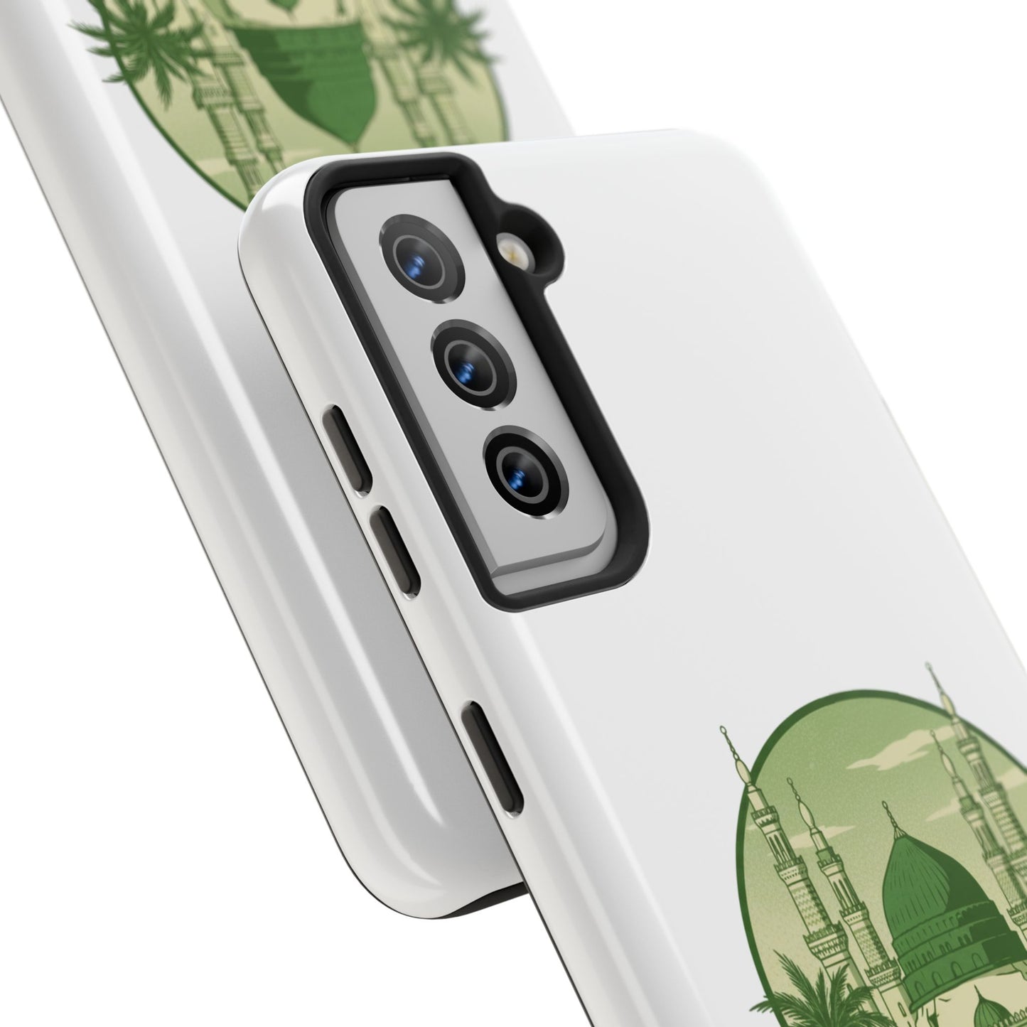 Medina Mosque Tough Phone Case – Islamic Landmark Green Phone Cover