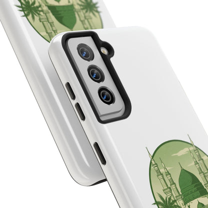 Medina Mosque Tough Phone Case – Islamic Landmark Green Phone Cover