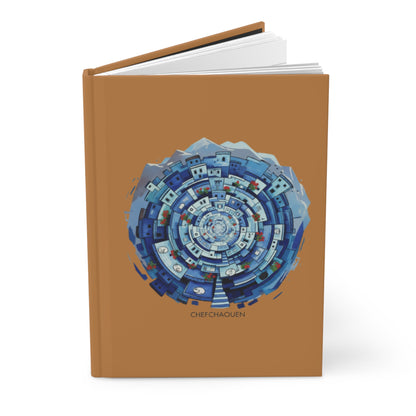 Chefchaouen Spiral Hardcover Journal — Blue Medina City Notebook