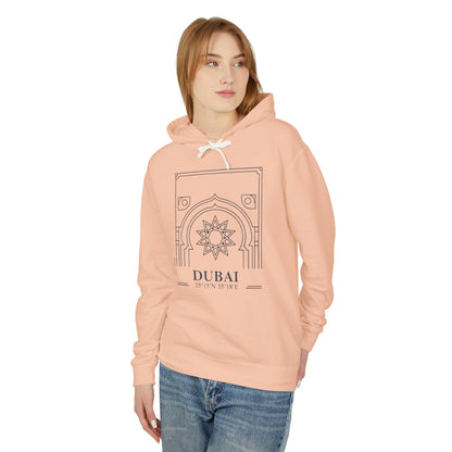 Dubai Architectural Hoodie — Minimal Line Art Travel Sweatshirt