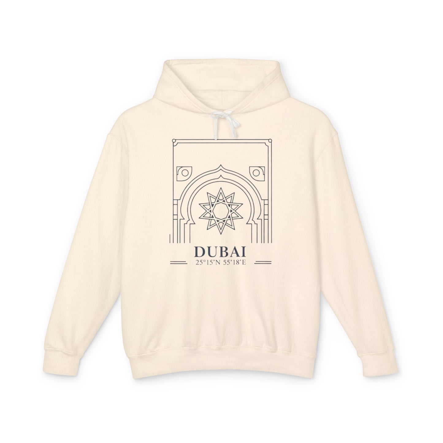 Dubai Architectural Hoodie — Minimal Line Art Travel Sweatshirt