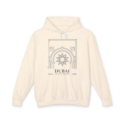 Dubai Architectural Hoodie — Minimal Line Art Travel Sweatshirt