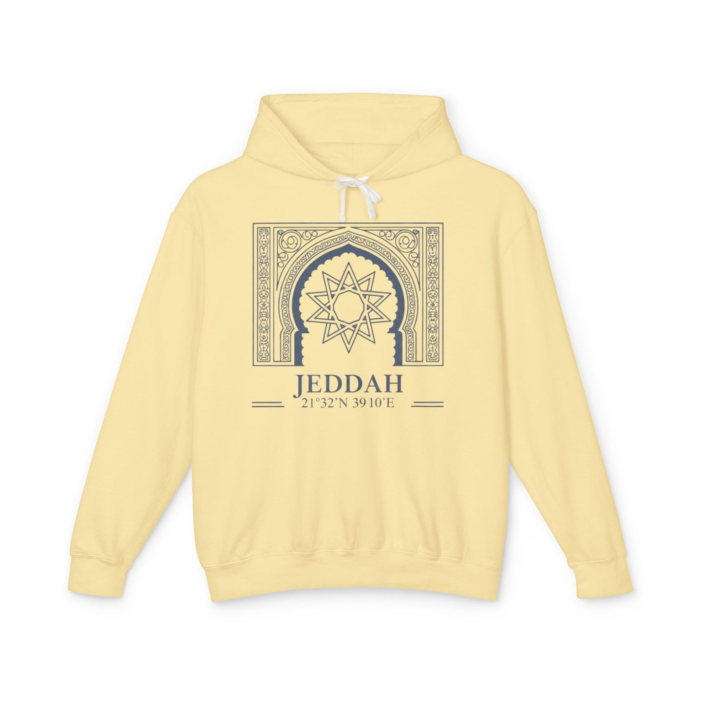 Jeddah Architectural Hoodie — Middle Eastern Geometric Travel Pullover