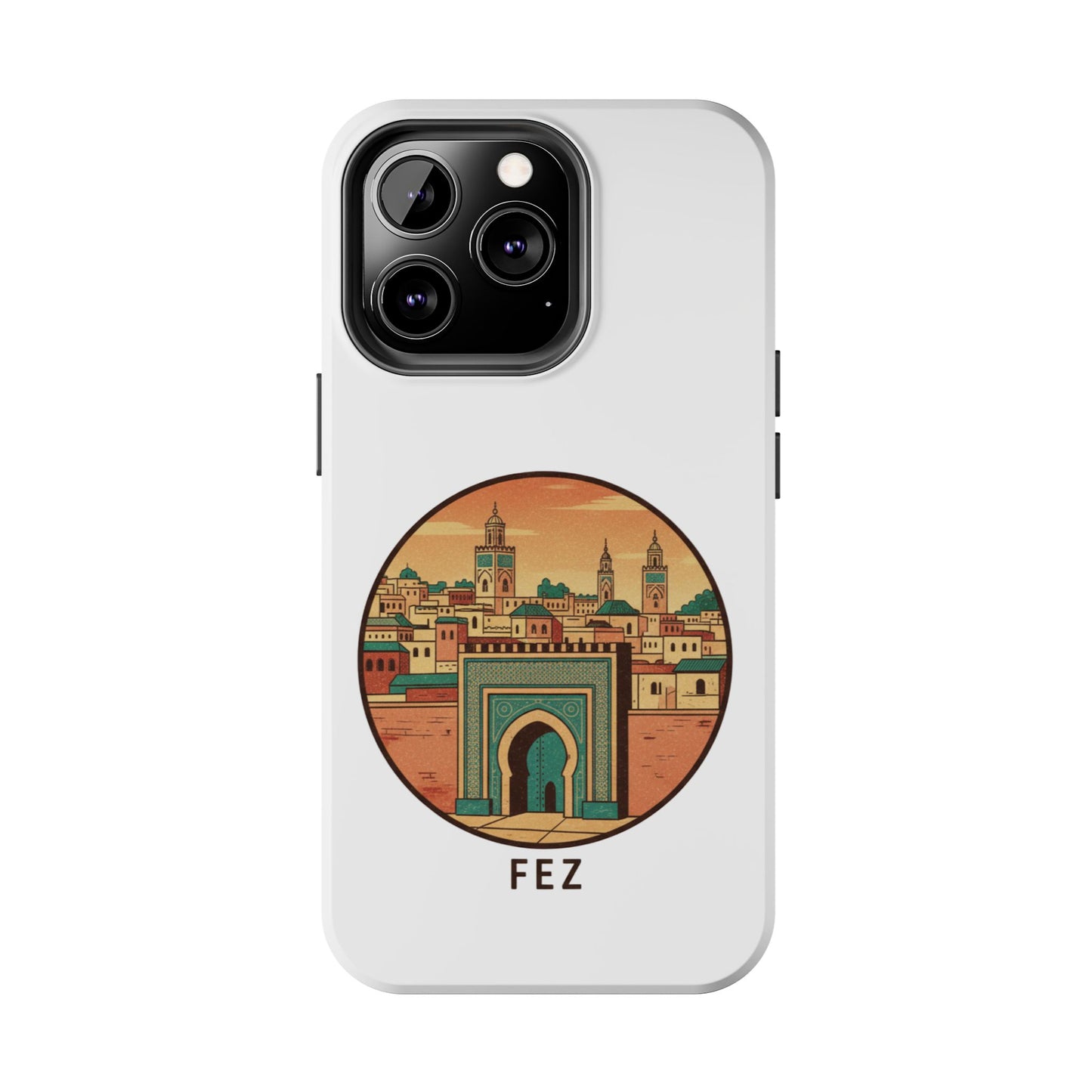 Étui de téléphone résistant Fez City — Étui de téléphone de voyage motif arche marocaine