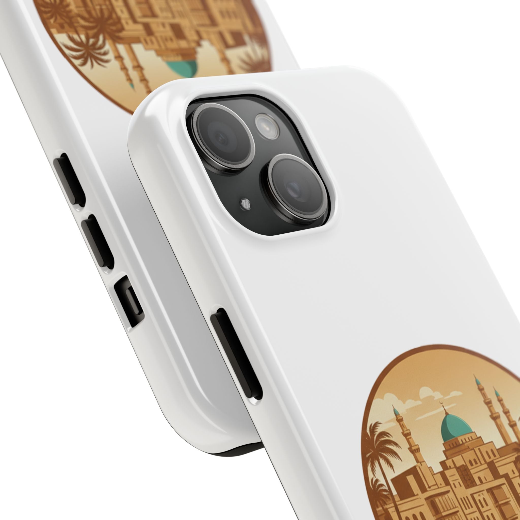 Baghdad Illustrated Tough Phone Case — Vintage Middle East Cityscape Protective Cover