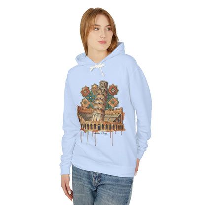 Leaning Tower of Pisa Vintage Art Hoodie — Retro Italy Travel Sweatshirt