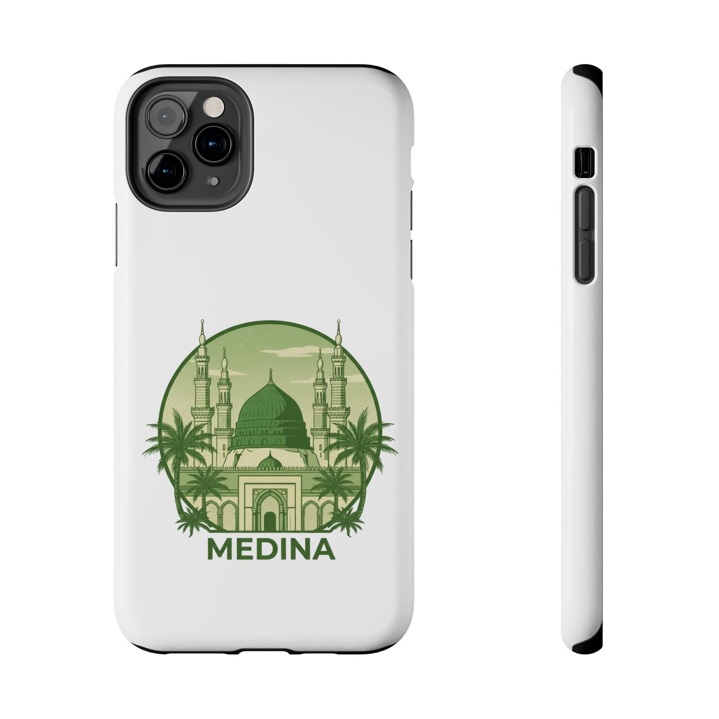 Medina Mosque Tough Phone Case – Islamic Landmark Green Phone Cover