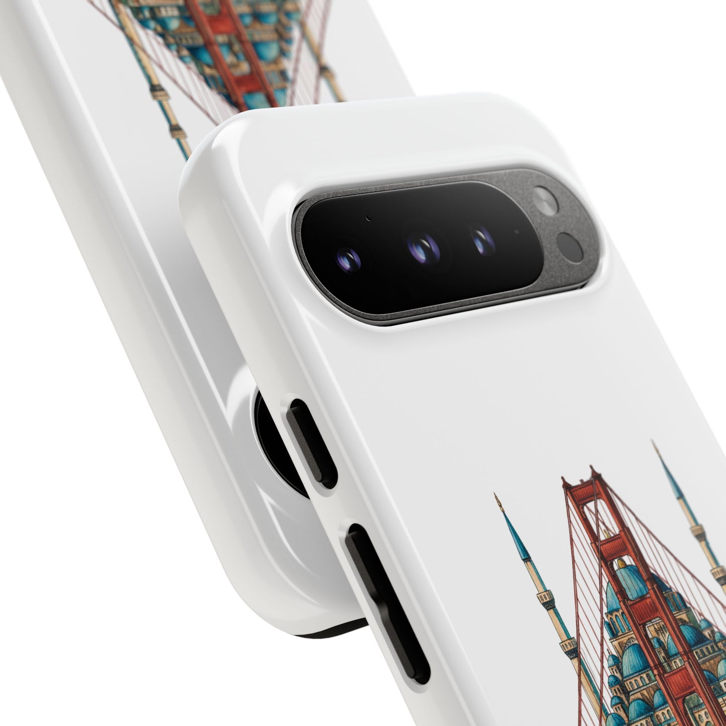 City Bridge Phone Case — Istanbul × San Francisco Illustrated Travel Design