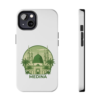 Medina Mosque Tough Phone Case – Islamic Landmark Green Phone Cover