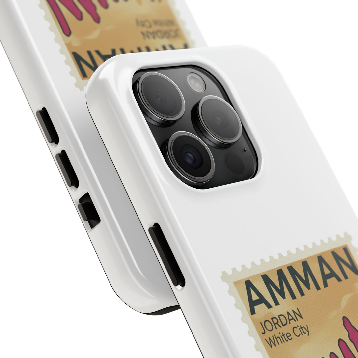 Amman Stamp Tough Phone Case — Jordan Travel Vintage Postage Design