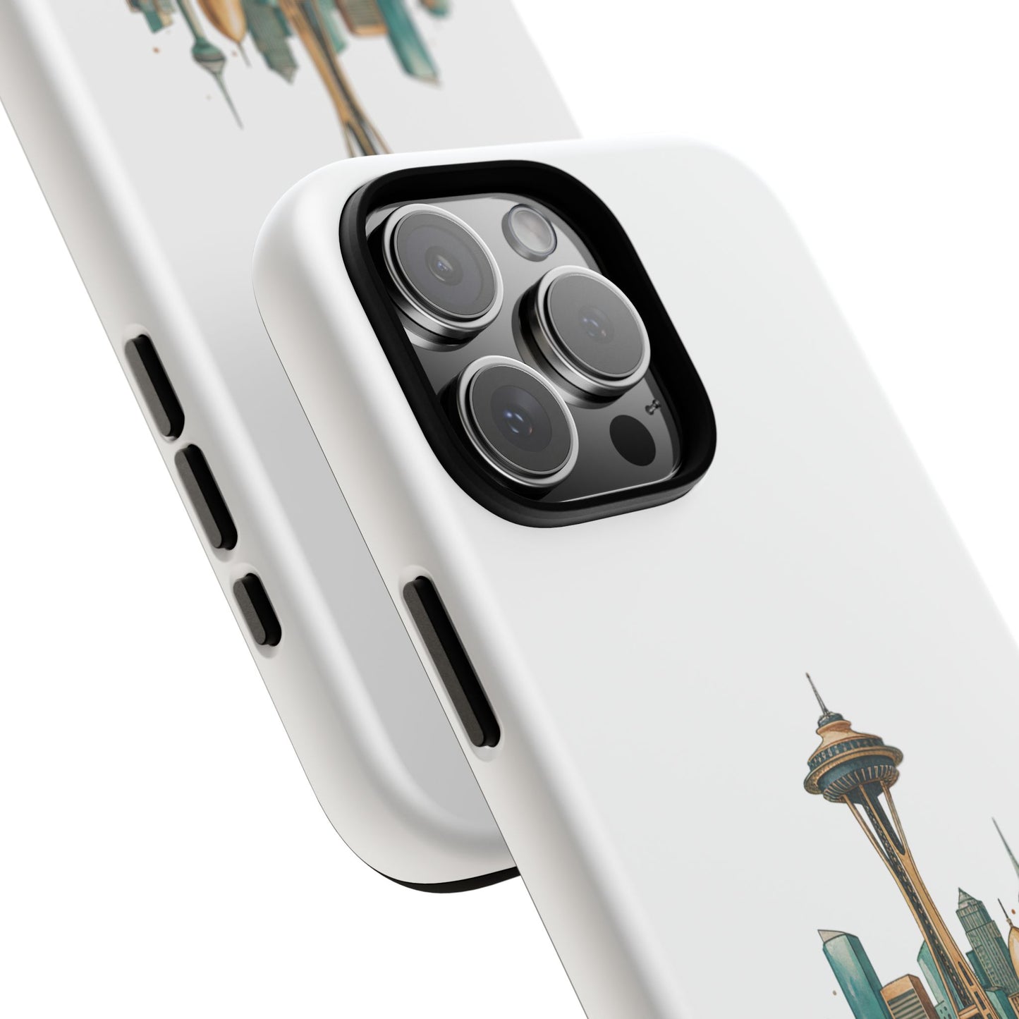 Coque de téléphone résistante Doha x Seattle Skyline — Protection pour téléphone inspirée de la ville