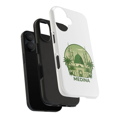 Medina Mosque Tough Phone Case – Islamic Landmark Green Phone Cover