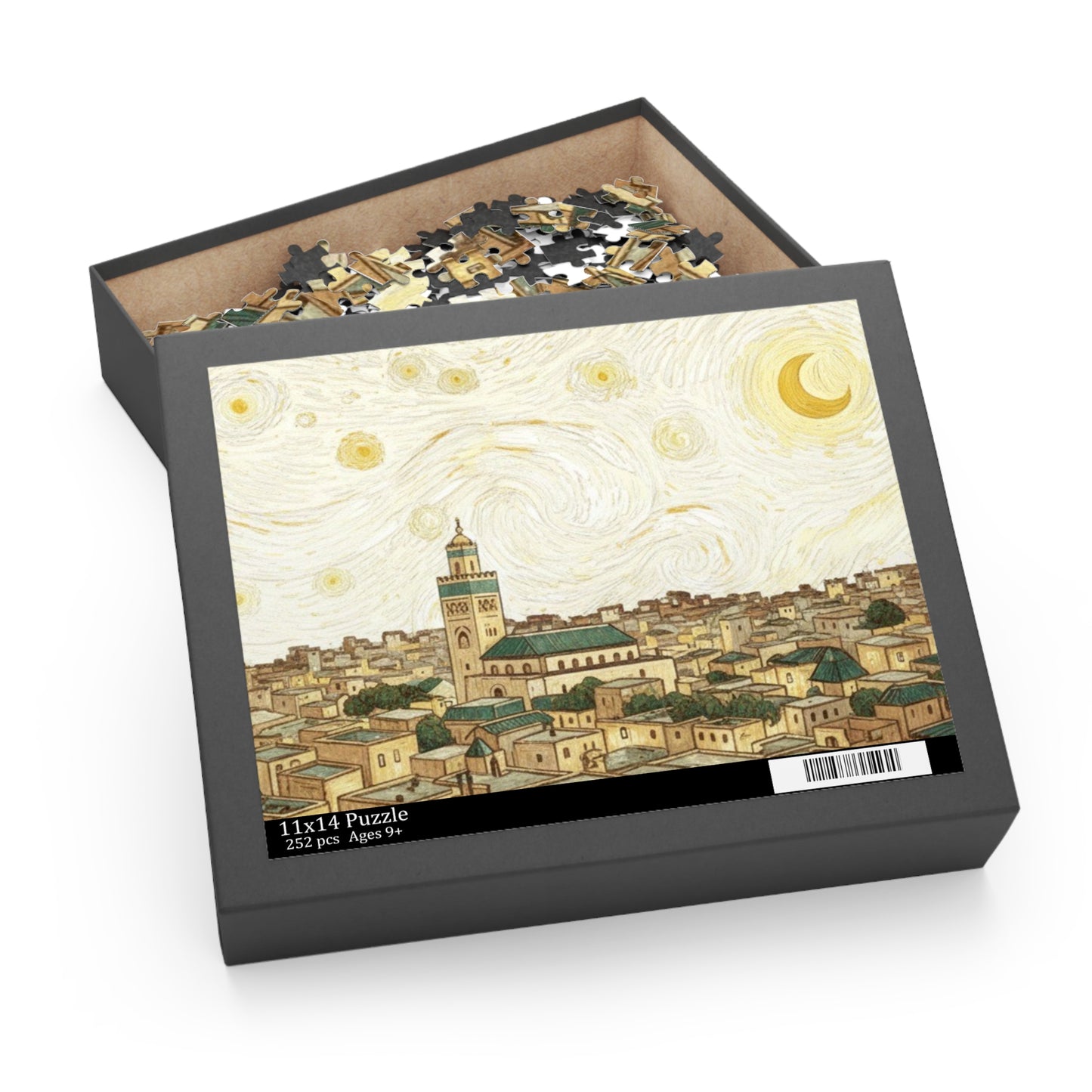 Moroccan Night Sky Puzzle – Cityscape Jigsaw (120/252/500 pcs)