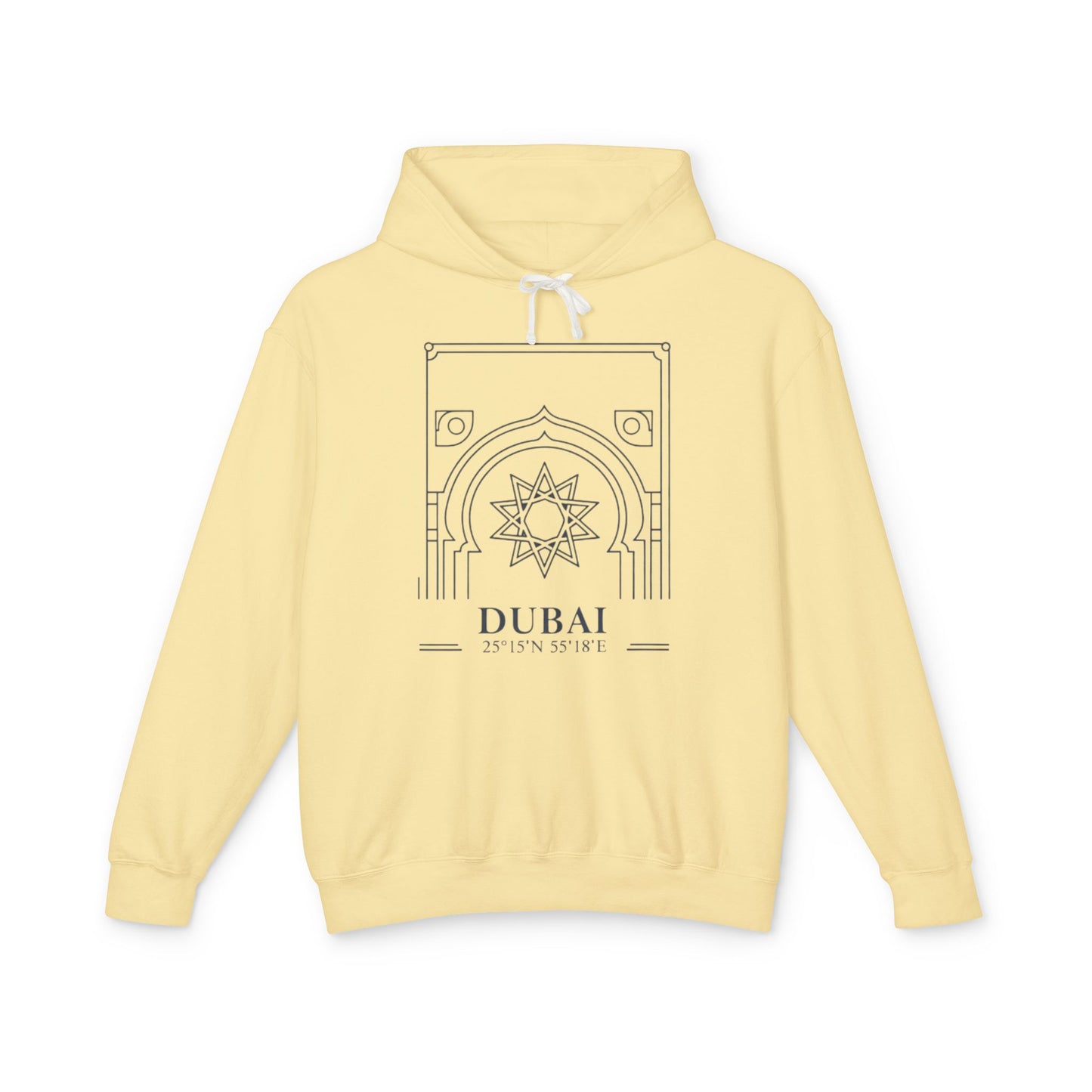Dubai Architectural Hoodie — Minimal Line Art Travel Sweatshirt