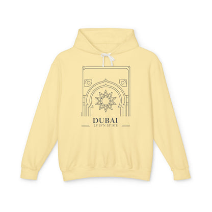 Dubai Architectural Hoodie — Minimal Line Art Travel Sweatshirt