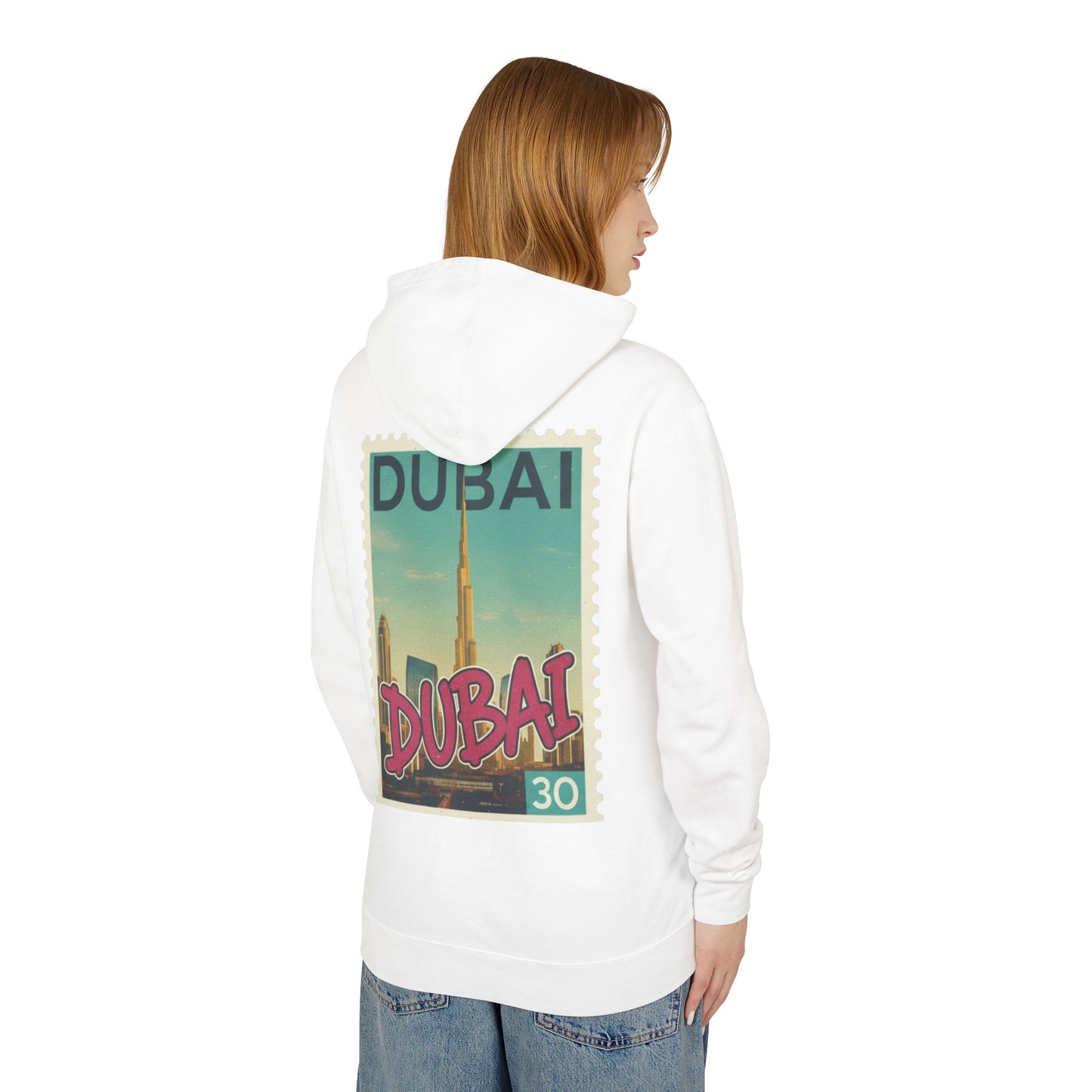 Dubai Vintage Postage Stamp Hoodie – Travel Souvenir Sweatshirt