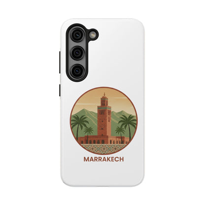 Marrakech Travel Phone Case — Vintage Moroccan Koutoubia Tower Design