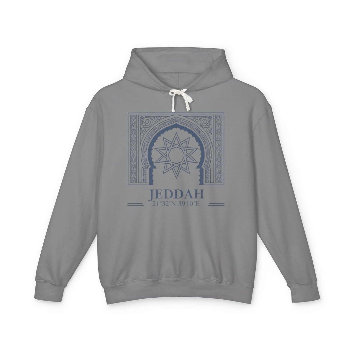 Jeddah Architectural Hoodie — Middle Eastern Geometric Travel Pullover