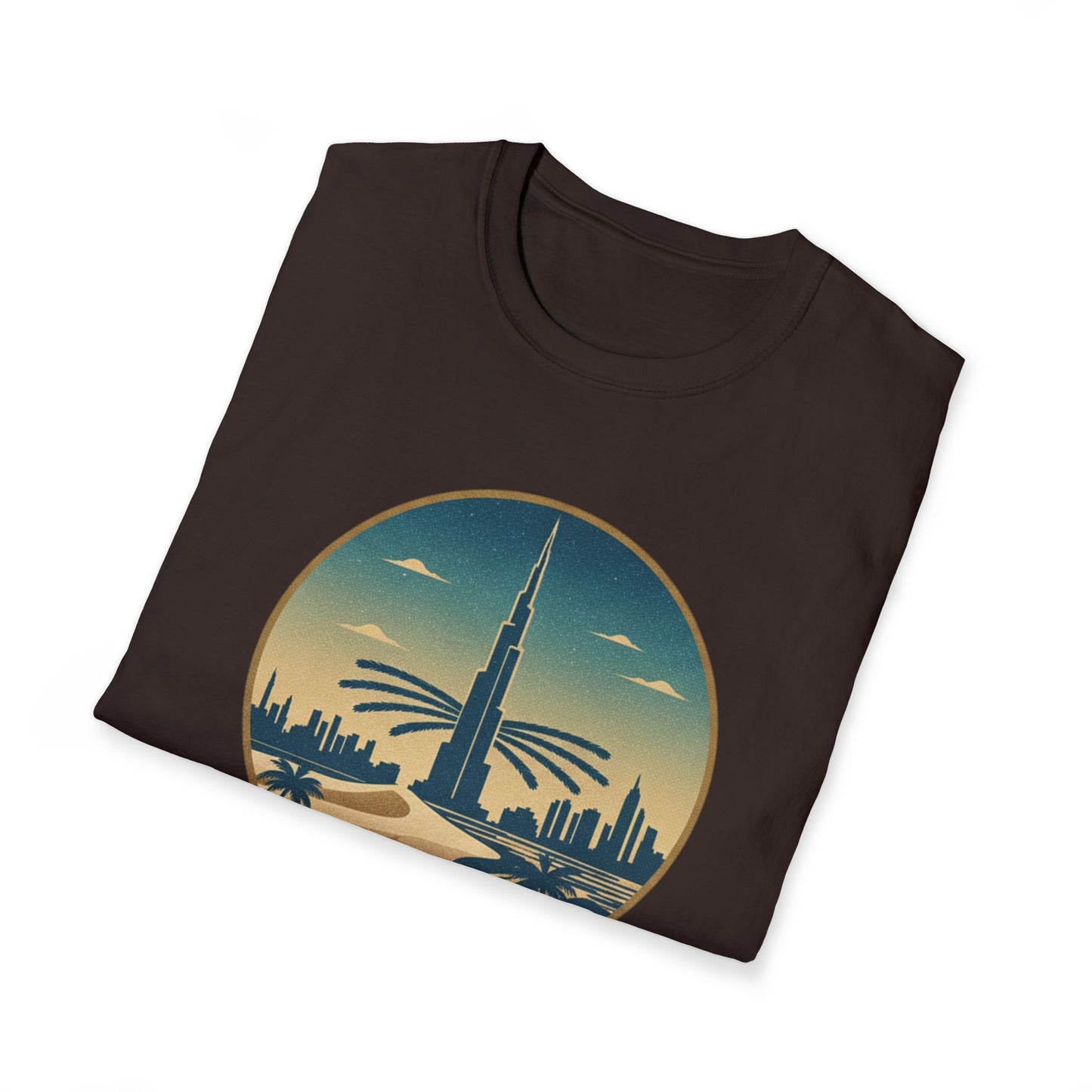 Dubai Skyline T-Shirt – Vintage Burj Khalifa Travel Tee