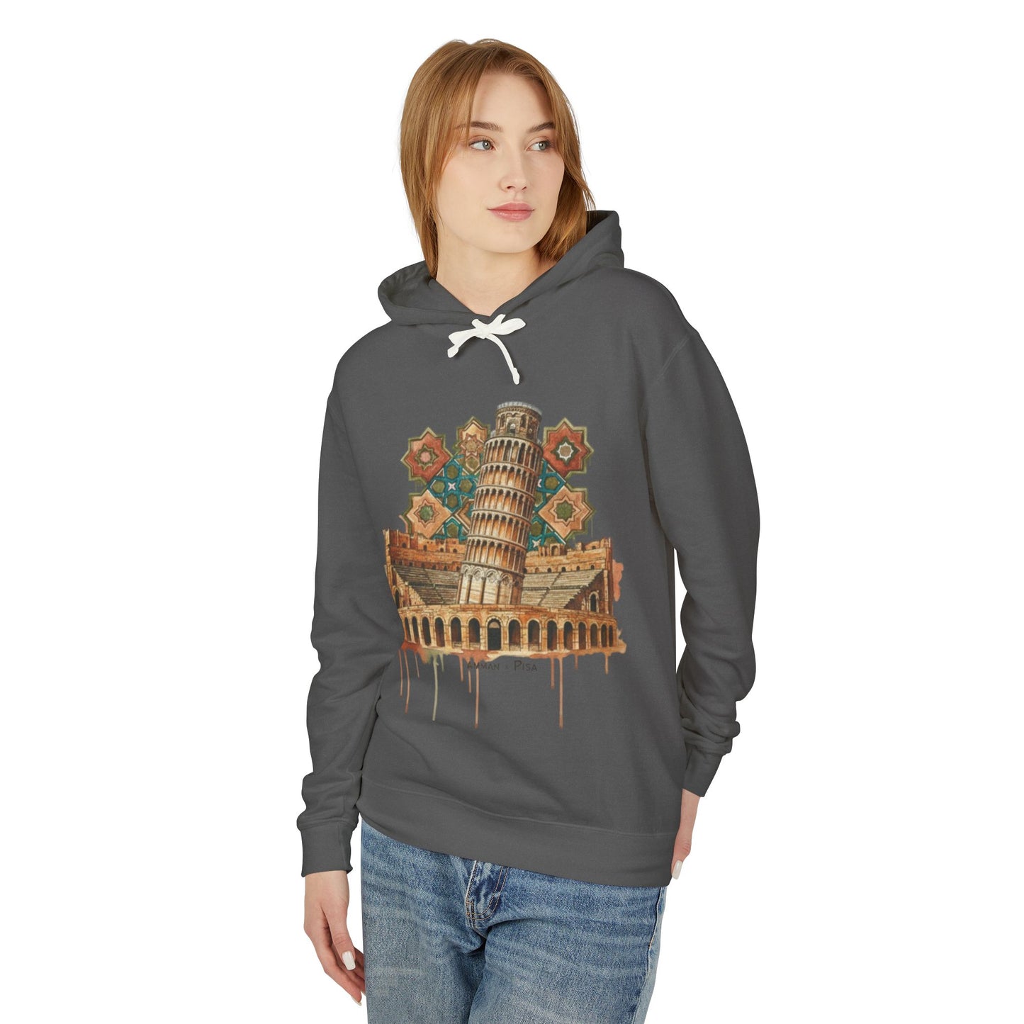 Leaning Tower of Pisa Vintage Art Hoodie — Retro Italy Travel Sweatshirt
