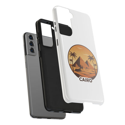 Cairo Pyramids Tough Phone Case — Vintage Egypt Travel iPhone/Android Protective Cover