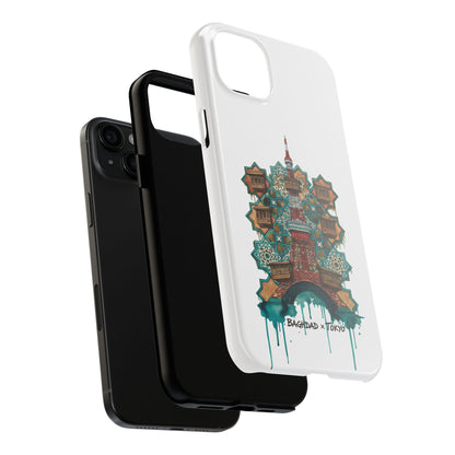 Coque de téléphone résistante — Illustration fusion Bagdad x Tokyo