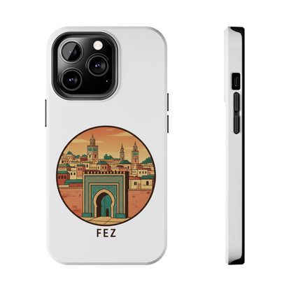 Étui de téléphone résistant Fez City — Étui de téléphone de voyage motif arche marocaine
