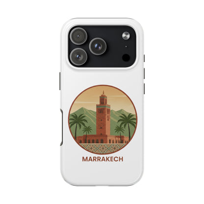 Marrakech Travel Phone Case — Vintage Moroccan Koutoubia Tower Design