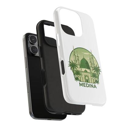 Medina Mosque Tough Phone Case – Islamic Landmark Green Phone Cover
