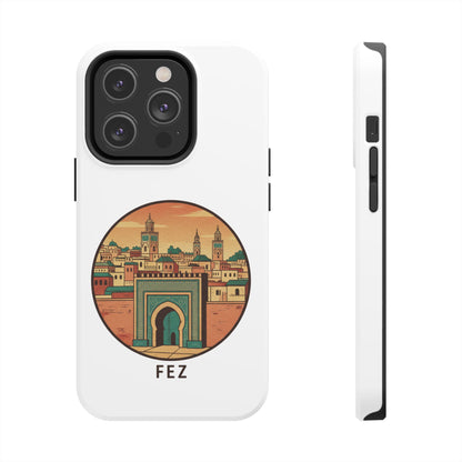 Étui de téléphone résistant Fez City — Étui de téléphone de voyage motif arche marocaine