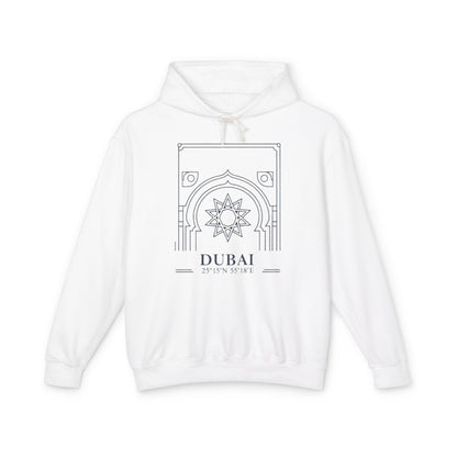 Dubai Architectural Hoodie — Minimal Line Art Travel Sweatshirt