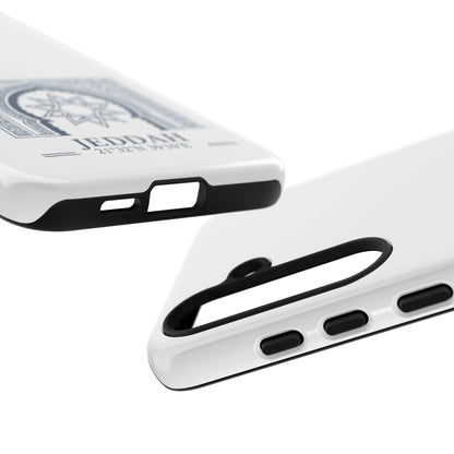 Jeddah Coordinates Phone Case — Blue Islamic Arch Travel Souvenir