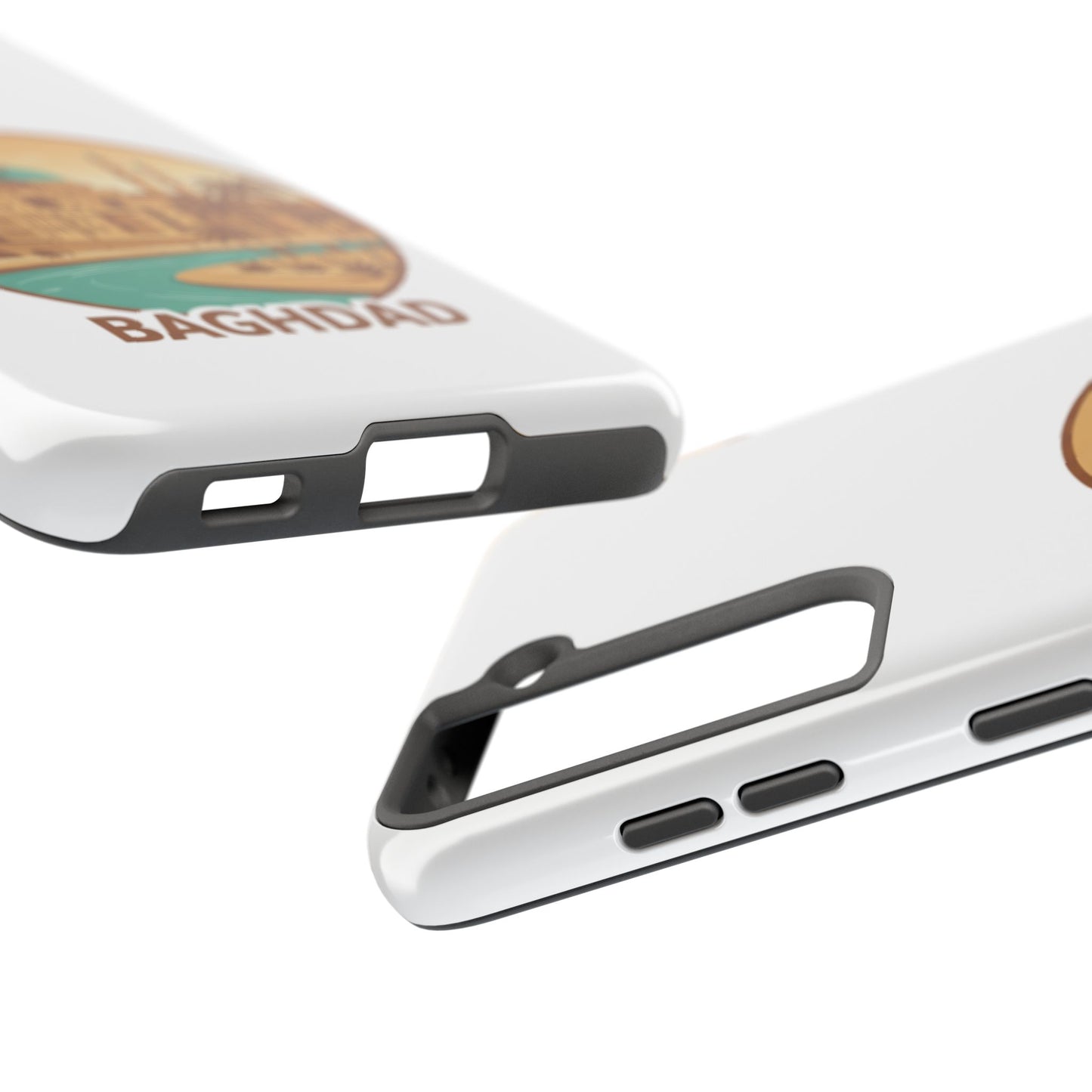 Baghdad Illustrated Tough Phone Case — Vintage Middle East Cityscape Protective Cover