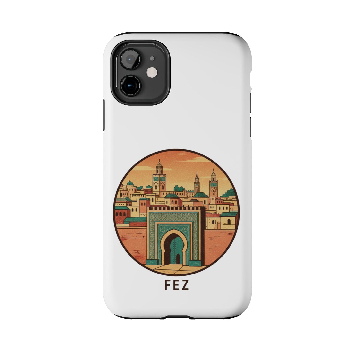 Étui de téléphone résistant Fez City — Étui de téléphone de voyage motif arche marocaine