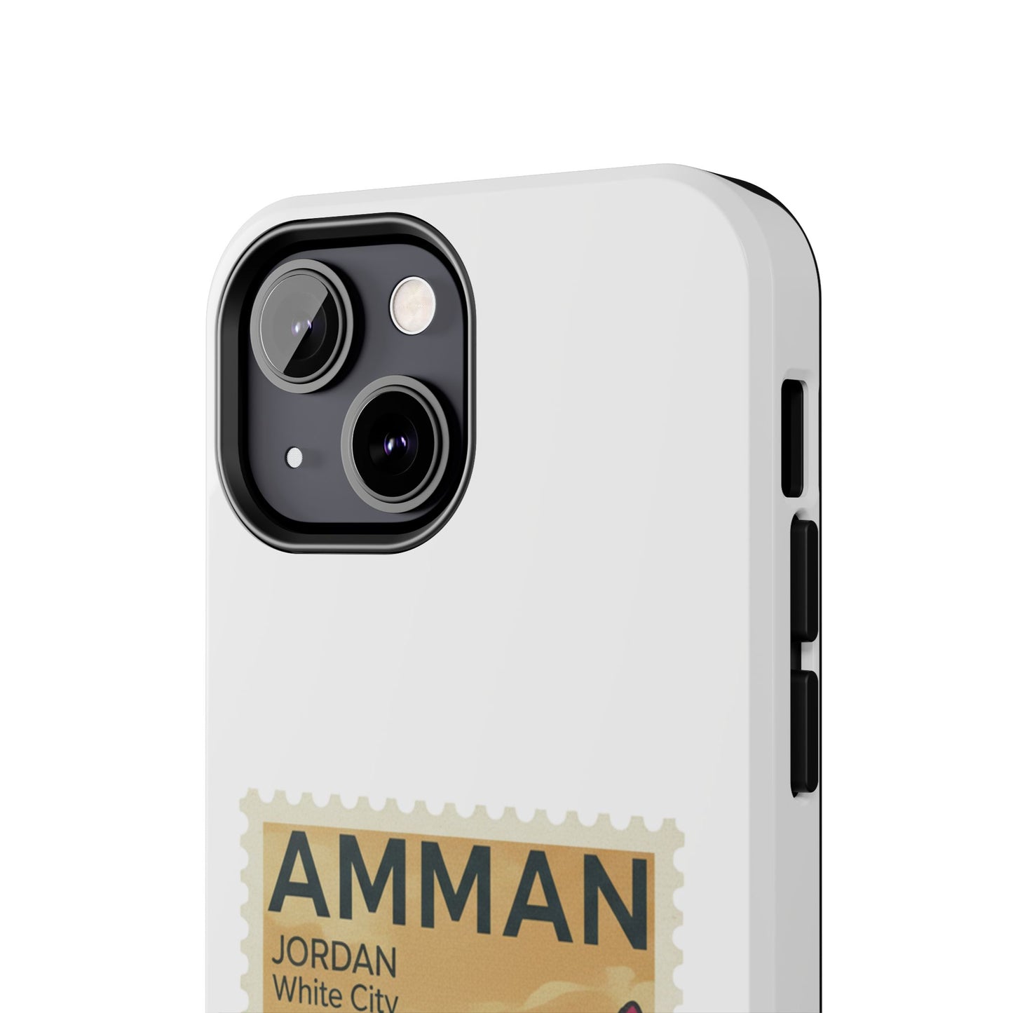 Amman Stamp Tough Phone Case — Jordan Travel Vintage Postage Design