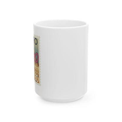 Cairo Vintage Stamp Ceramic Mug – Retro Egypt Travel Coffee Cup (11oz & 15oz)