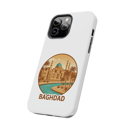 Baghdad Illustrated Tough Phone Case — Vintage Middle East Cityscape Protective Cover